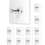 Self Adhesive Hooks for Wall Heavy Duty Strong Nail Free for Hanging Photo Frame Hook (Pack of 10)